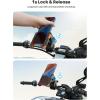 Lamicall Motorcycle Phone Mount Holder – [Camera Friendly] [1s Lock] Bike Phone Holder Handlebar Clamp, Bicycle Scooter Phone Clip, for iPhone Air, 17, 16, 15 Pro Max, Galaxy S25 Ultra, 4.7-7″ Phones(Orange)