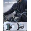 Lamicall Motorcycle Phone Mount Holder – [Dual Vibration Dampener] [Upgrade Handlebar Clip] Motorcycle Cell Phone Holder, Bike Phone Mount, Fit iPhone 16/15/14/13 Pro Max, 4.7-6.7″ Phones, Black(Blue)