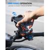 Lamicall Motorcycle Phone Mount Holder – [Dual Vibration Dampener] [Upgrade Handlebar Clip] Motorcycle Cell Phone Holder, Bike Phone Mount, Fit iPhone 16/15/14/13 Pro Max, 4.7-6.7″ Phones, Black(Orange)