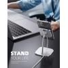 Lamicall Phone Stand for Apple 15W MagSafe Charger – [Charger Not Included] 360 Rotation Adjustable Aluminum Charging Holder Dock for Desk, Compatible with iPhone 17 16 15 14 Air, Pro, Pro Max, Plus(for 15W Charger)
