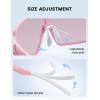 Lamicall Polarized Sports Sunglasses for Women, Large UV400 Protection Sun Glasses, Running Cycling Baseball Hiking(Pink Frame-pink Lens)