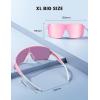 Lamicall Polarized Sports Sunglasses for Women, Large UV400 Protection Sun Glasses, Running Cycling Baseball Hiking(Pink Frame-pink Lens)