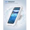 Lamicall Shower Phone Holder Waterproof – 480° Rotatable Retractable Adjustable Shower iPhone Case Holder, Bathroom Wall Phone Mount Stand Water Proof Anti Fog Case, Accessories for 4-7″ Cellphones(Snow White)