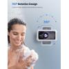 Lamicall Shower Phone Holder Waterproof – 480° Rotatable Retractable Adjustable Shower iPhone Case Holder, Bathroom Wall Phone Mount Stand Water Proof Anti Fog Case, Accessories for 4-7″ Cellphones(Snow White)