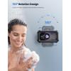 Lamicall Shower Phone Holder Waterproof – 480° Rotatable Retractable Adjustable Shower iPhone Case Holder, Bathroom Wall Phone Mount Stand Water Proof Anti Fog Case, Accessories for 4-7″ Cellphones(Black)