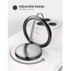 Lamicall Silver Cell Phone Ring Finger Stand – Phone Ring Grip Holder Kickstand, Metal Grip Hook Work with Magnetic Car Mount, Compatible with iPhone 16 15 Pro Max Plus XR, Smartphone Accessories(Matte Black)
