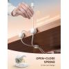 Lamicall Spring Cord Organizer, Office Desk Accessories – 12Pack Compact Desk Cable Management Holder Clips, Nightstand Phone Charging Cord Holder, 8mm Slot Adhesive Wire Organizer, White(White)