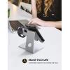 Lamicall Stand for Apple Watch Phone Holder 2 in 1 Desktop Stand Holder Charging Station Dock for Apple Watch SE Series 10/9/8/7/6/5/4/3/2 Ultra(sliver)