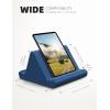 Lamicall Tablet Pillow Holder Stand – Tablet Pillow Soft Pad Dock for Lap, Bed and Desk with Pocket & 4 Viewing Angles, for iPad Pro 13, 11, 12.9, Air, Mini, Kindle, iPhone, 4-13″ Devices, Black(Royal Blue)