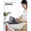 Lamicall Tablet Pillow Holder Stand – Tablet Pillow Soft Pad Dock for Lap, Bed and Desk with Pocket & 4 Viewing Angles, for iPad Pro 13, 11, 12.9, Air, Mini, Kindle, iPhone, 4-13″ Devices, Black(Gray)