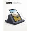 Lamicall Tablet Pillow Holder Stand – Tablet Pillow Soft Pad Dock for Lap, Bed and Desk with Pocket & 4 Viewing Angles, for iPad Pro 13, 11, 12.9, Air, Mini, Kindle, iPhone, 4-13″ Devices, Black(Gray)