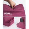 Lamicall Tablet Pillow Holder Stand – Tablet Pillow Soft Pad Dock for Lap, Bed and Desk with Pocket & 4 Viewing Angles, for iPad Pro 13, 11, 12.9, Air, Mini, Kindle, iPhone, 4-13″ Devices, Black(Purple Red)