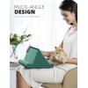 Lamicall Tablet Pillow Holder Stand – Tablet Pillow Soft Pad Dock for Lap, Bed and Desk with Pocket & 4 Viewing Angles, for iPad Pro 13, 11, 12.9, Air, Mini, Kindle, iPhone, 4-13″ Devices, Black(Green)