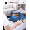Lamicall Tablet Pillow Stand, Pillow Soft Pad for Lap – Tablet Holder Dock for Bed with 6 Viewing Angles, for 4-13″ Tablets, Like iPad Pro 11, 13, Air, Mini, Kindle, Galaxy Tab, E-Reader, Dark Gray(Royal Blue)