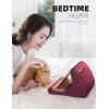 Lamicall Tablet Stand Pillow Holder – Tablet Pillow Soft Pad for Bed, Lap Phone Stand with Stylus Mount & Pocket, for iPad Pro 12.9, Air, Mini, Kindle, Galaxy Tab and 4-13″ Devices, Dark Grey(Dark Red)