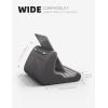 Lamicall Tablet Stand Pillow Holder – Tablet Pillow Soft Pad for Bed, Lap Phone Stand with Stylus Mount & Pocket, for iPad Pro 12.9, Air, Mini, Kindle, Galaxy Tab and 4-13″ Devices, Dark Grey(Dark Grey)