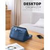 Lamicall Tablet Stand Pillow Holder – Tablet Pillow Soft Pad for Bed, Lap Phone Stand with Stylus Mount & Pocket, for iPad Pro 12.9, Air, Mini, Kindle, Galaxy Tab and 4-13″ Devices, Dark Grey(Royal Blue)
