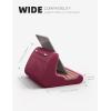 Lamicall Tablet Stand Pillow Holder – Tablet Pillow Soft Pad for Bed, Lap Phone Stand with Stylus Mount & Pocket, for iPad Pro 12.9, Air, Mini, Kindle, Galaxy Tab and 4-13″ Devices, Dark Grey(Dark Red)