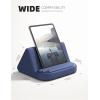 Lamicall Tablet Stand, Tablet Pillow Holder – [Case Friendly] Tablet Pillow Soft Pad with Pocket for Lap, Bed and Sofa, Compatible with iPad Pro, Air, Mini, Kindle, Galaxy and More 4-13″ Devices, Blue