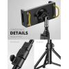 Lamicall Tablet Stand, Tripod Holder – 68″ Height Adjustable Floor Tablet Mount for Live Stream/Watching, Compatible with iPad Pro 12.9/11, Mini, Air, iPhone and 4.7-13″ Tablets and Phones, Black