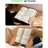Lamicall [Thick-Book Friendly] 3Pack Silicone Automatic Bookmark – [Clear View] Book Marks for Reading Women Kids Men, Cute Book Page Markers Clip, Reading Accessories Gifts for Book Lovers(A-black)