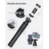 Lamicall Tripod for Camera – 3 in 1 Flexible Tripod for iPhone with Wireless Remote – iPhone Tripod Stand for Video Recording Vlogging Compatible with iPhone Samsung Go Pro, Small Digital Camera(Black)