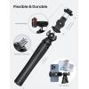 Lamicall Tripod for Camera – 3 in 1 Flexible Tripod for iPhone with Wireless Remote – iPhone Tripod Stand for Video Recording Vlogging Compatible with iPhone Samsung Go Pro, Small Digital Camera(NEW Upgraded Tripod for Camera – Dark Grey)