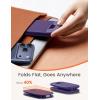 Lamicall Ultra-Thin Cell Phone Stand for Desk – [Height Adjustable] Foldable Desktop Phone Holder, Portable Mobile Stand, Office Desk Accessories for iPhone 17 16 15 14 13 Pro Max Air, Galaxy S25, S24(Purple)
