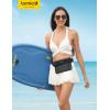 Lamicall Waterproof Fanny Pack Pouch – [2Pack] [2025 Elastic Waist Strap] IPX8 Dry Bags Water Proof Pouch for Swimming, Beach, Kayaking, Cruise Ship Essentials, 8.7” for iPhone 17 16 15 Pro Max Air(Black)