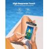 Lamicall Waterproof Phone Pouch Case – [2 Pack][Easy Lock & Heavy Duty] IPX8 Water Proof Cell Phone Dry Bag for Beach, Protector for iPhone 17 16 15 14 13 12 11 Pro Max Plus Air, Galaxy S25 S24, 4-7″(A-Transparent-7″)