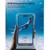 Lamicall Waterproof Phone Pouch Case – [2 Pack][Easy Lock & Heavy Duty] IPX8 Water Proof Cell Phone Dry Bag for Beach, Protector for iPhone 17 16 15 14 13 12 11 Pro Max Plus Air, Galaxy S25 S24, 4-7″(Float white-7″)