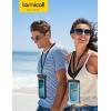 Lamicall Waterproof Phone Pouch Case – [2 Pack][Easy Lock & Heavy Duty] IPX8 Water Proof Cell Phone Dry Bag for Beach, Protector for iPhone 17 16 15 14 13 12 11 Pro Max Plus Air, Galaxy S25 S24, 4-7″(Black & Blue 7″)