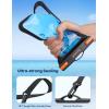 Lamicall Waterproof Phone Pouch Case – [2 Pack][Easy Lock & Heavy Duty] IPX8 Water Proof Cell Phone Dry Bag for Beach, Protector for iPhone 17 16 15 14 13 12 11 Pro Max Plus Air, Galaxy S25 S24, 4-7″(B-Black-7.5″)