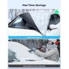 Lamicall Windshield Cover for Ice and Snow – [ Magnetic Fit][ 1S Snow Removal][ Ultra Waterproof] Heavy Duty 800D Oxford Fabric, 4X Stable, Winter Car Accessories for Most Cars, Sedan, SUV (62″x48″)