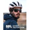 Lamicall XL Size Polarized Sports Sunglasses for Men Women, Large UV400 Protection Sun Glasses, Running Cycling Baseball(Black Frame-gray Lens)
