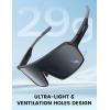 Lamicall XL Size Polarized Sports Sunglasses for Men Women, Large UV400 Protection Sun Glasses, Running Cycling Baseball(Black Frame-gray Lens)