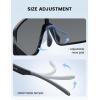 Lamicall XL Size Polarized Sports Sunglasses for Men Women, Large UV400 Protection Sun Glasses, Running Cycling Baseball(Black Frame-gray Lens)