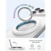 Lamicall for MagSafe Magnetic Phone Ring Grip – 360° Rotating Ring Holder with [Smooth Damping], Crystal Clear Finger Grip Kickstand, Strong Mag Safe Accessories for iPhone 17 Pro Max Air, All Phones(Crystal White)