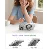 Lamicall for MagSafe Magnetic Phone Ring Grip – 360° Rotating Ring Holder with [Smooth Damping], Crystal Clear Finger Grip Kickstand, Strong Mag Safe Accessories for iPhone 17 Pro Max Air, All Phones(Crystal Black)