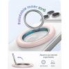 Lamicall for MagSafe Magnetic Phone Ring Grip – 360° Rotating Ring Holder with [Smooth Damping], Crystal Clear Finger Grip Kickstand, Strong Mag Safe Accessories for iPhone 17 Pro Max Air, All Phones(Crystal Pink)