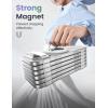 Lamicall for MagSafe Magnetic Phone Ring Grip – 360° Rotating Ring Holder with [Smooth Damping], Crystal Clear Finger Grip Kickstand, Strong Mag Safe Accessories for iPhone 17 Pro Max Air, All Phones(Crystal White)