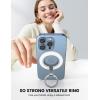 Lamicall for MagSafe Magnetic Phone Ring Grip – 360° Rotation Finger Grip Holder Stand, Super Magnet Cell Phone Kickstand Ring, Mag Safe Accessories for iPhone 17 16 15 14 13 12 Pro Max Air, Androids(Snow White)