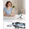 Lamicall for Magsafe Tripod Stand – [Ultra-Compact] Aluminium Magnetic Phone Tripod for iPhone 17/16 Pro Max Air, Flexible Cell Phone Bedstand Mount with 1/4″ Screw, Arca & Hook Fits Travel Desk Grey(NEW Upgraded – Dark Gray)
