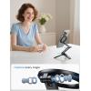 Lamicall for Magsafe Tripod Stand – [Ultra-Compact] Aluminium Magnetic Phone Tripod for iPhone 17/16 Pro Max Air, Flexible Cell Phone Bedstand Mount with 1/4″ Screw, Arca & Hook Fits Travel Desk Grey(Black)