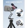 Lamicall for Magsafe Tripod Stand – [Ultra-Compact] Aluminium Magnetic Phone Tripod for iPhone 17/16 Pro Max Air, Flexible Cell Phone Bedstand Mount with 1/4″ Screw, Arca & Hook Fits Travel Desk Grey(NEW Upgraded – Dark Gray)