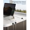 Magnetic Cable Clips Cord Organizer – Lamicall 8Pack [Crystal-Clear & Silver Shine] Cable Management Holder for Phone Charging Cord, Strong Adhesive for Nightstand, Home Office Desk Decor Accessories(Misty Black)