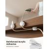 Magnetic Cable Clips Cord Organizer – Lamicall 8Pack [Crystal-Clear & Silver Shine] Cable Management Holder for Phone Charging Cord, Strong Adhesive for Nightstand, Home Office Desk Decor Accessories(- Snow White)