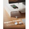 Magnetic Cable Clips Cord Organizer – Lamicall 8Pack [Crystal-Clear & Silver Shine] Cable Management Holder for Phone Charging Cord, Strong Adhesive for Nightstand, Home Office Desk Decor Accessories(- Snow White)