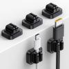 5Pack Cable Spring Holder Clips, Cord Organizer for Desk – Lamicall Adjustable Cord Wire Holder Keeper, Phone Charger Organizer Clips, Wire Cable Management for Nightstand Wall Car Office Desktop(Black)