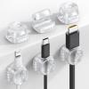 6Pack Cord Organizer, Office Desk Accessories – Lamicall Clear Cable Management Clips, Home Workspace Chritsmas Organization Accessories, Nightstand Desk Decor, Dorm Room Desktop Gadget Essentials(Transparent)